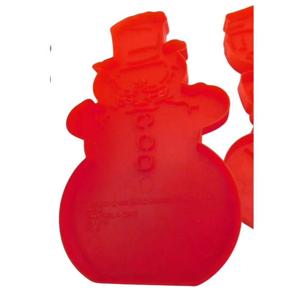 4 Garfield the Cat Christmas Cookie Cutters Lot 1970s Vintage Red Plastic Wilton